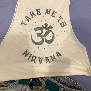 Spiritual Gangster XS baby blue tank top